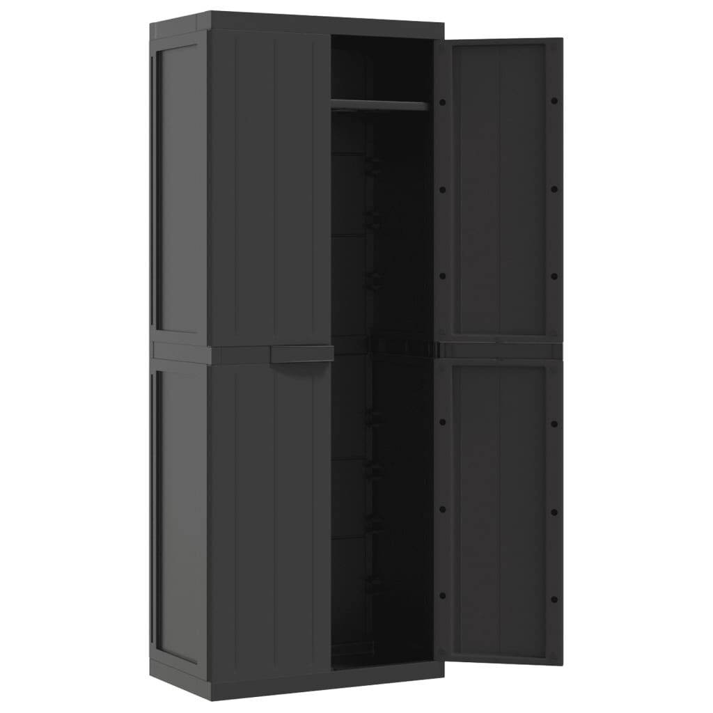 vidaXL Tuinkast Zwart 65x37x165cm - 35% Korting!
