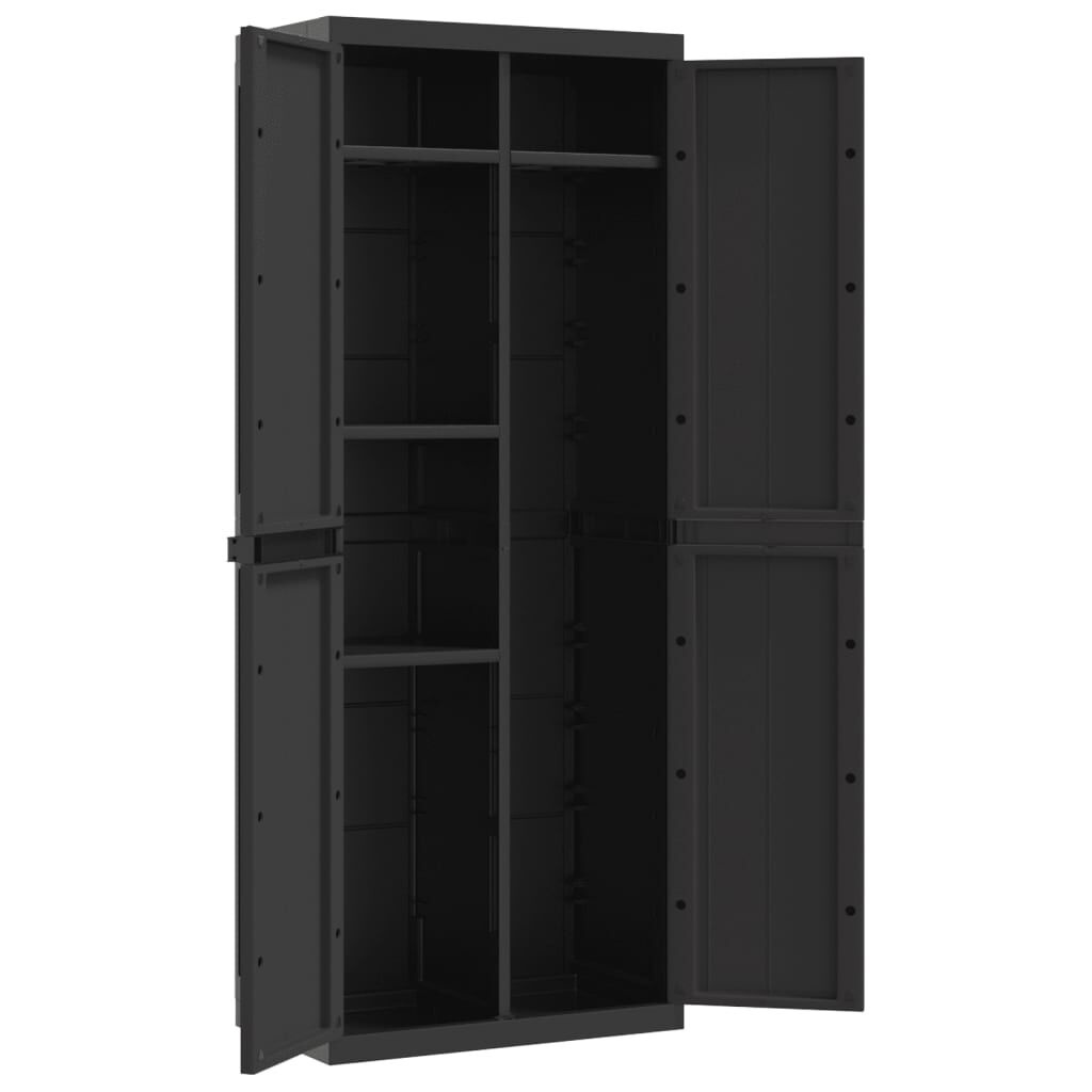 vidaXL Tuinkast Zwart 65x37x165cm - 35% Korting!