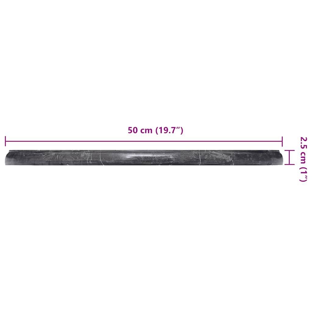 Marmer Tafelblad Zwart Ø50cm - Nu 35% Korting!