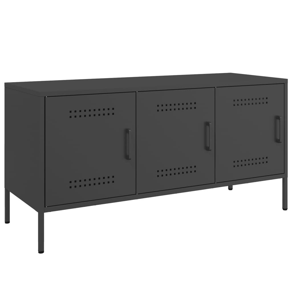 vidaXL TV-Meubel Zwart Staal 100cm - 35% Korting!