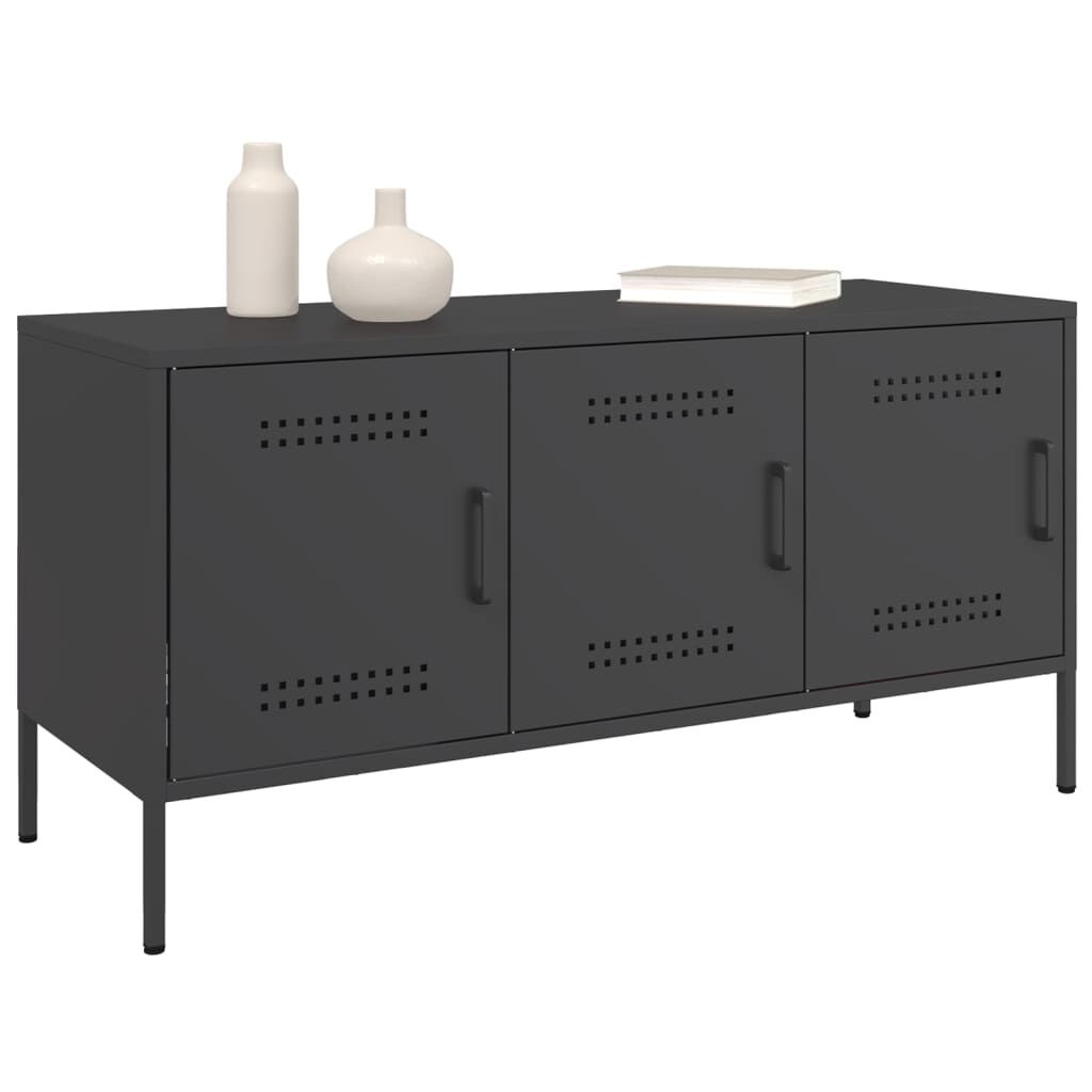 vidaXL TV-Meubel Zwart Staal 100cm - 35% Korting!