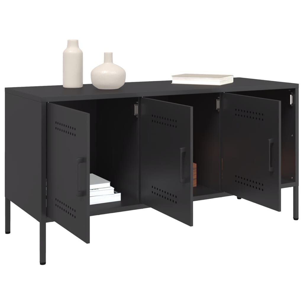 vidaXL TV-Meubel Zwart Staal 100cm - 35% Korting!