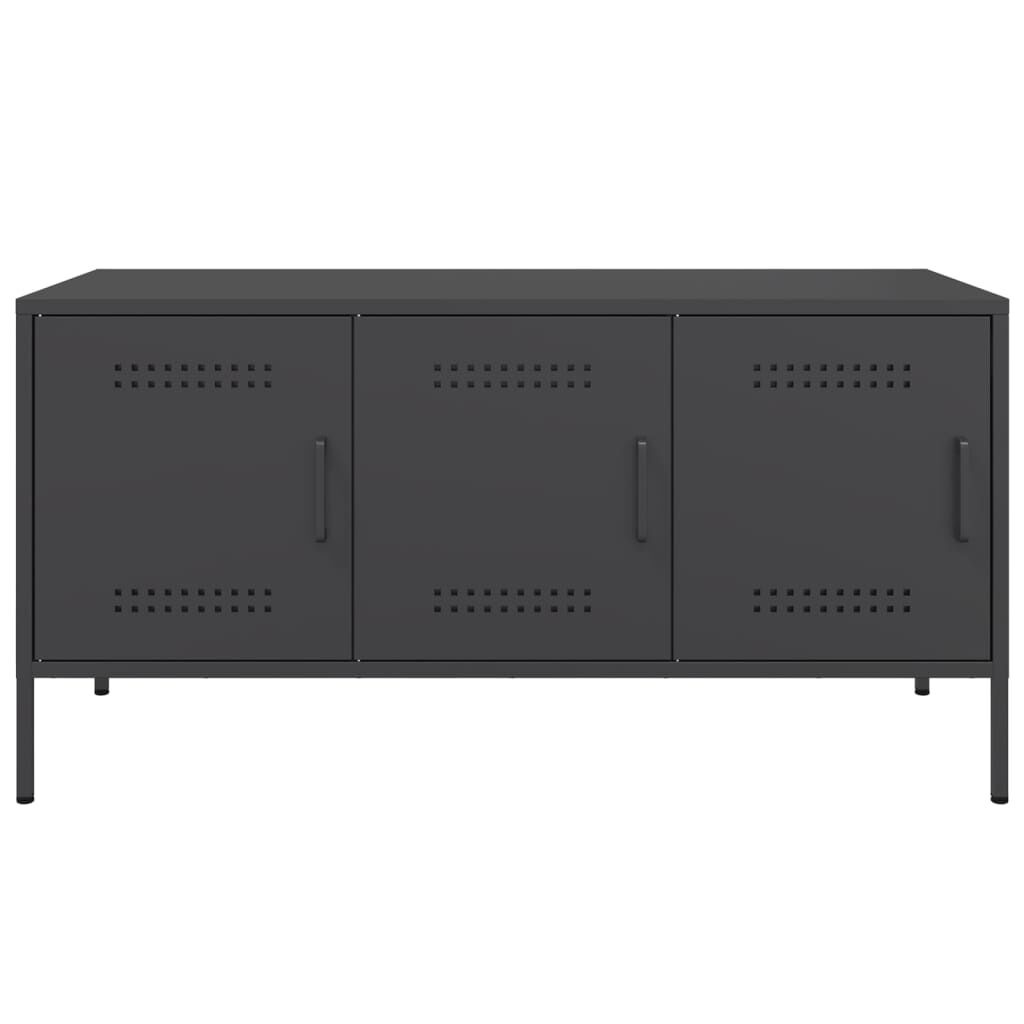 vidaXL TV-Meubel Zwart Staal 100cm - 35% Korting!