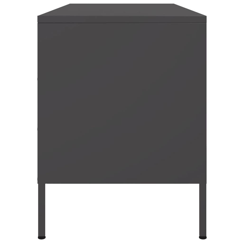 vidaXL TV-Meubel Zwart Staal 100cm - 35% Korting!