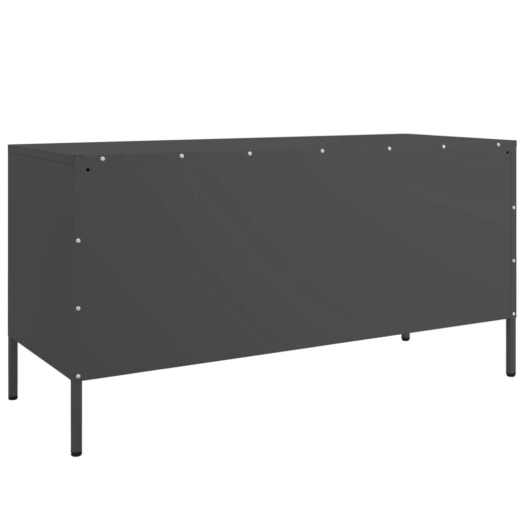 vidaXL TV-Meubel Zwart Staal 100cm - 35% Korting!