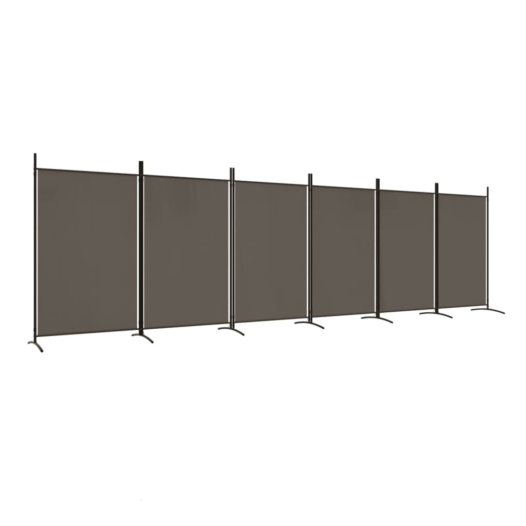 Kamerscherm 6 Panelen Antraciet 520cm - 45% Korting!