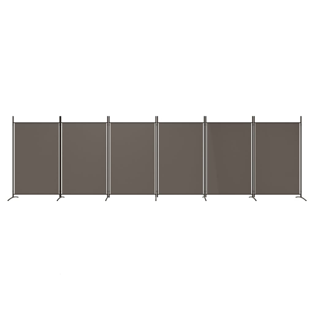 Kamerscherm 6 Panelen Antraciet 520cm - 45% Korting!