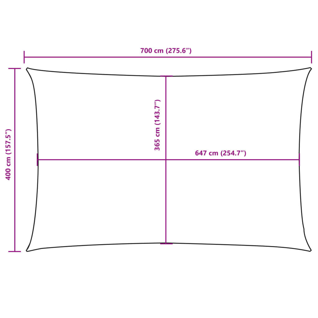 vidaXL Zonnescherm Rechthoek 4x7m Beige -35% Korting!