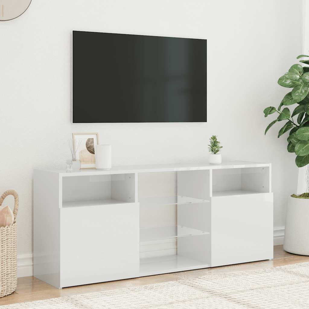 VidaXL TV Meubel Wit Hoogglans LED - 47% Korting!