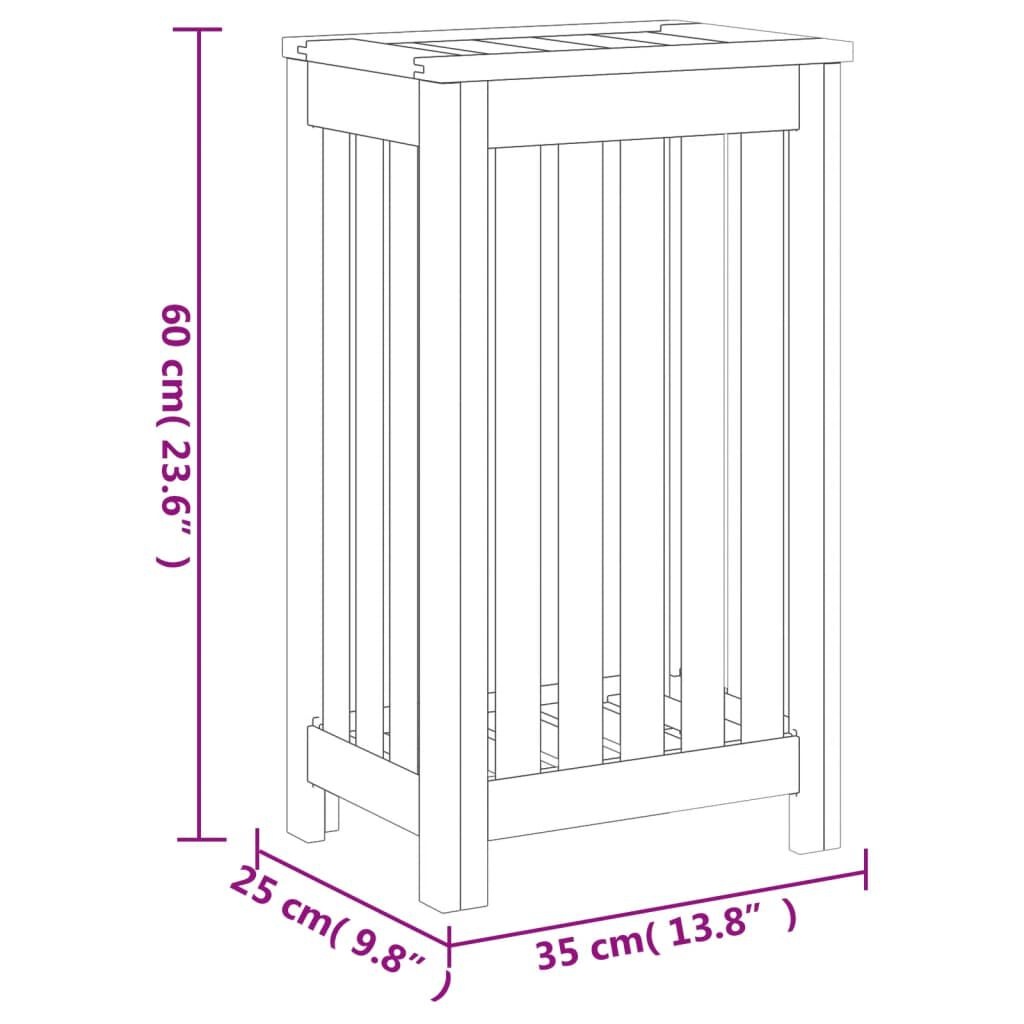 Teakhouten Wasmand 35x25x60cm - Nu 35% Korting!