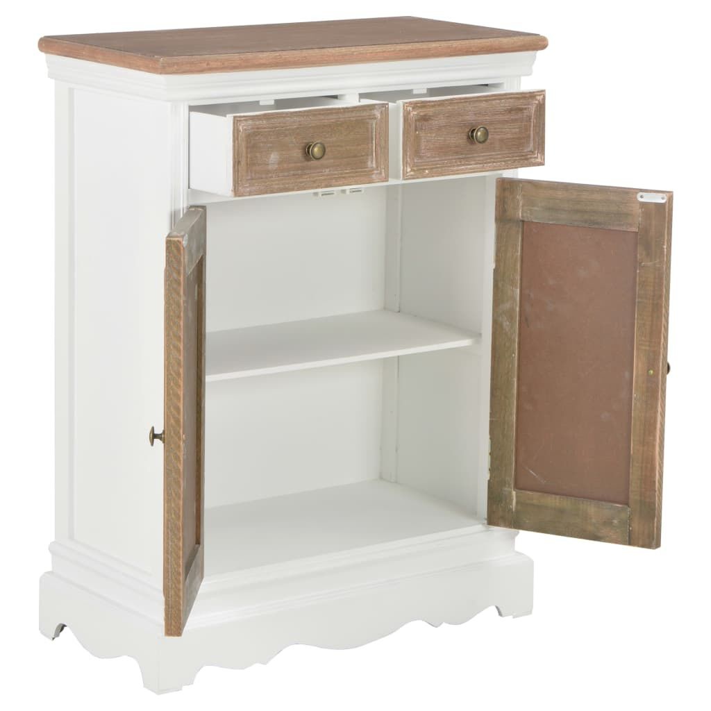 VidaXL Dressoir Wit Massief Hout - 60cm - 35% Korting!