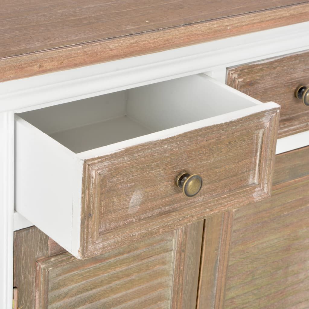VidaXL Dressoir Wit Massief Hout - 60cm - 35% Korting!