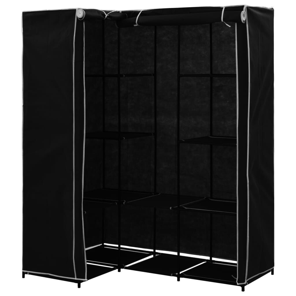 vidaXL Hoekkledingkast Zwart 130cm - 35% Korting!