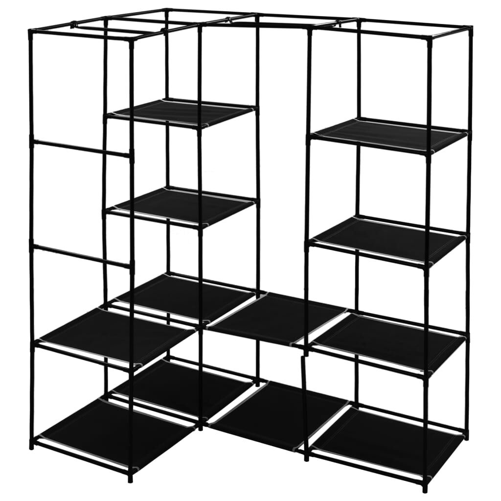 vidaXL Hoekkledingkast Zwart 130cm - 35% Korting!