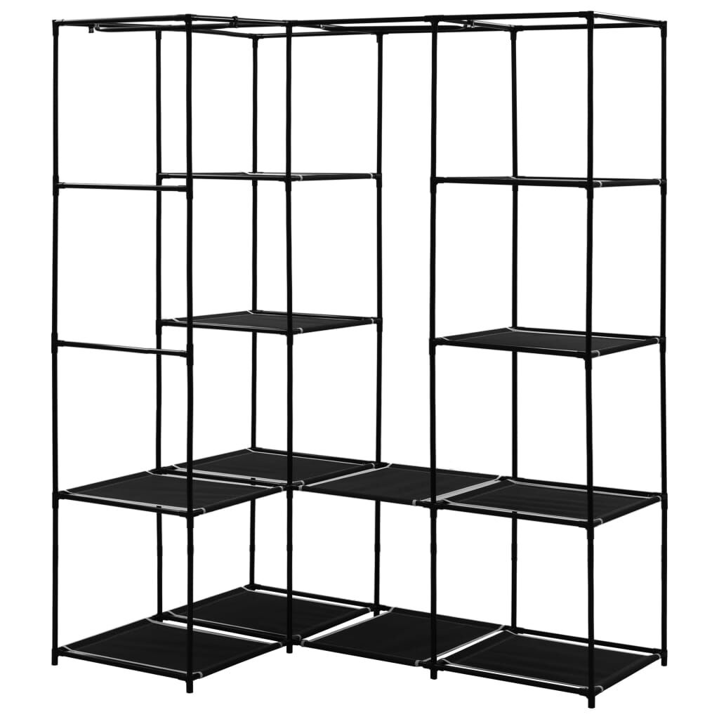 vidaXL Hoekkledingkast Zwart 130cm - 35% Korting!