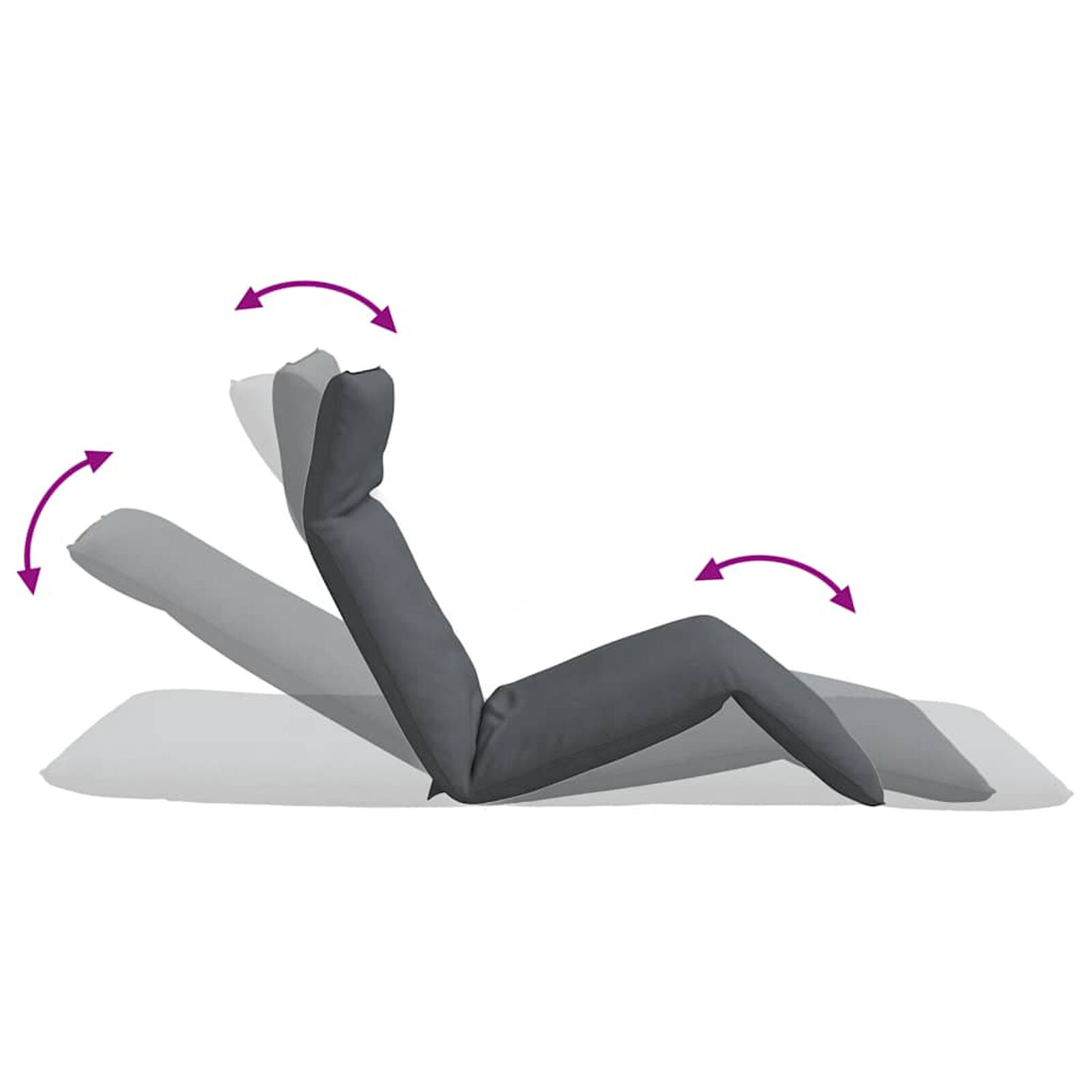 VidaXL Ligstoel Antraciet - Inklapbaar - 35% Korting!