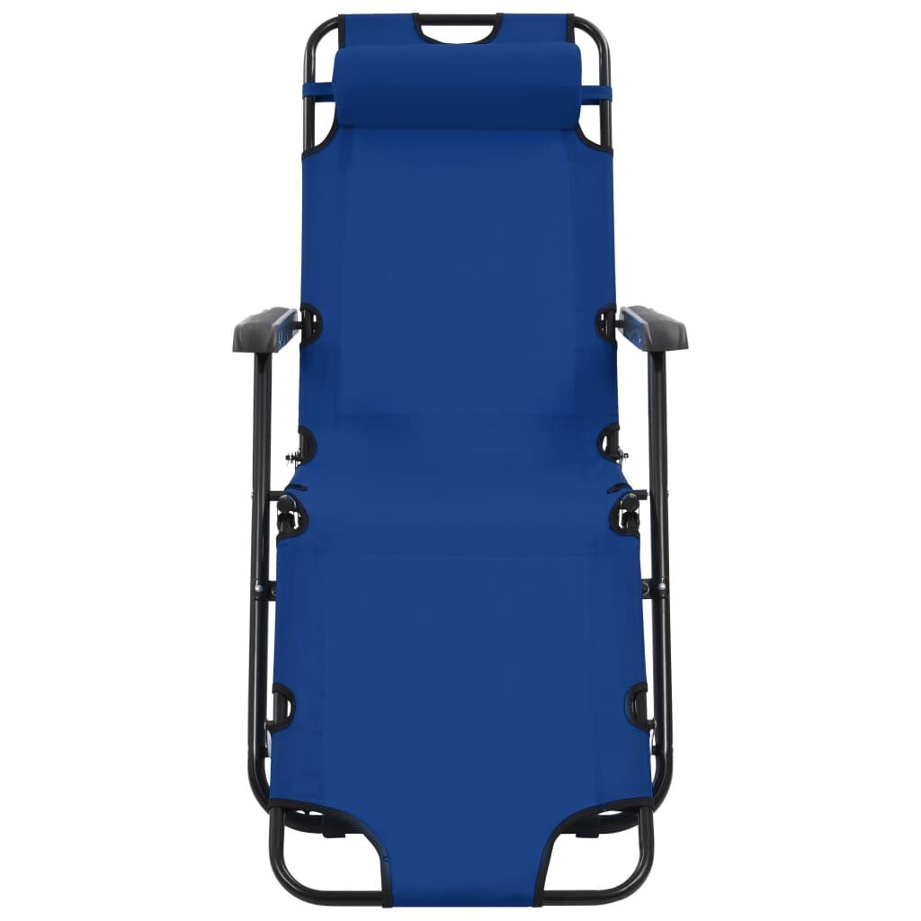 VidaXL Ligbedden (2 st) Blauw - 35% Korting! Inklapbaar