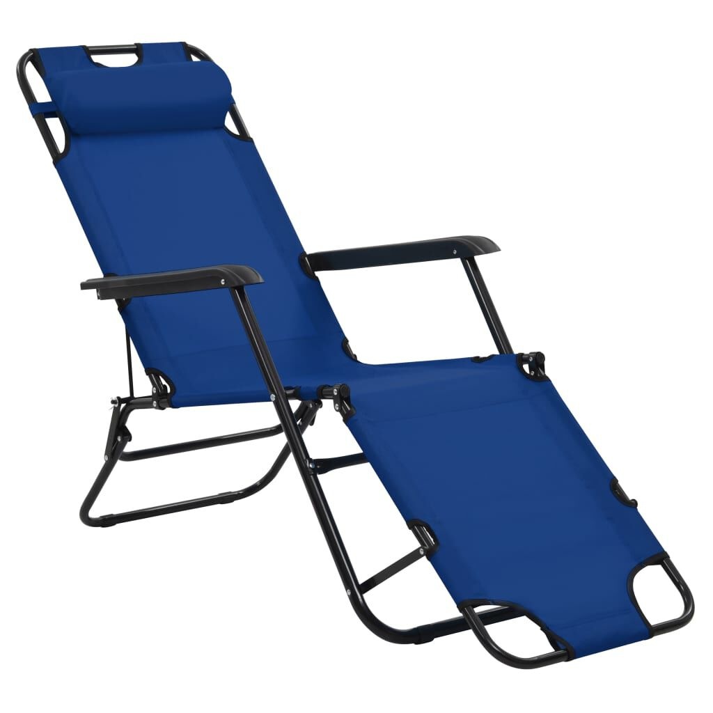 VidaXL Ligbedden (2 st) Blauw - 35% Korting! Inklapbaar