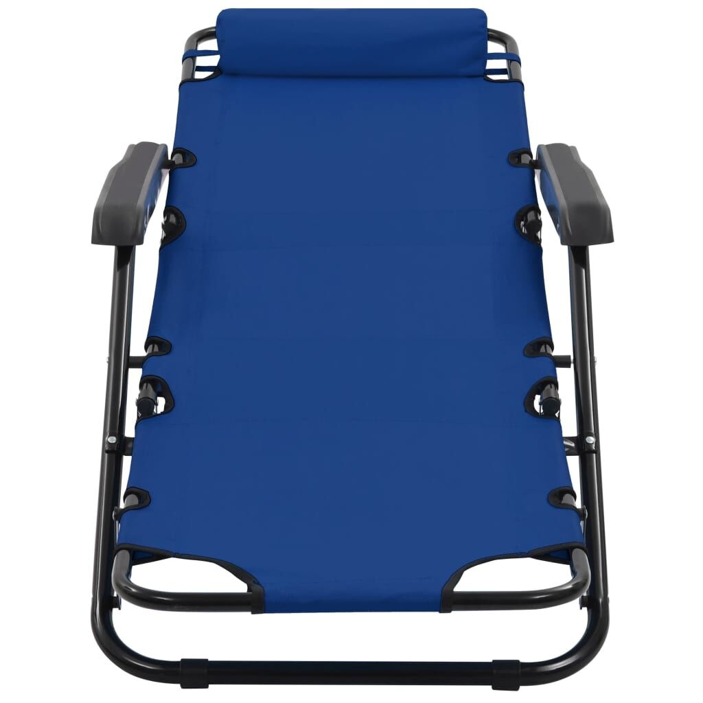 VidaXL Ligbedden (2 st) Blauw - 35% Korting! Inklapbaar