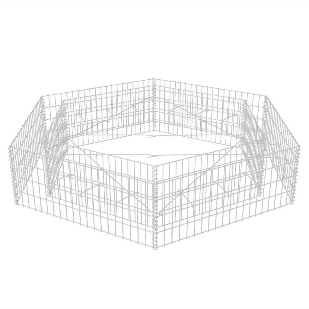 vidaXL Gabion Plantenbak Zeshoekig - 200cm - 35% Korting!