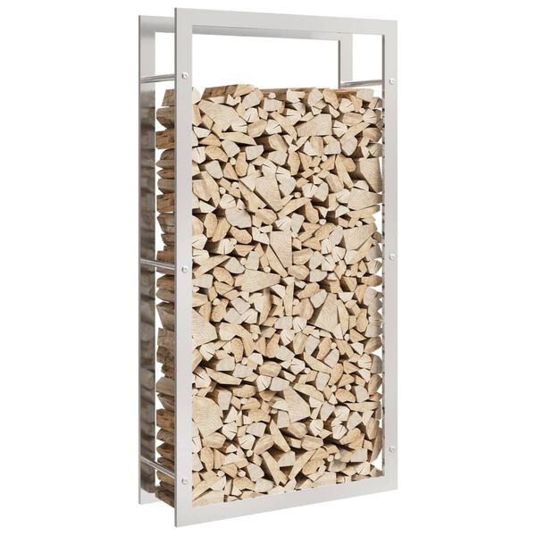 vidaXL Haardhoutrek RVS - 80x28x154cm - 35% Korting!