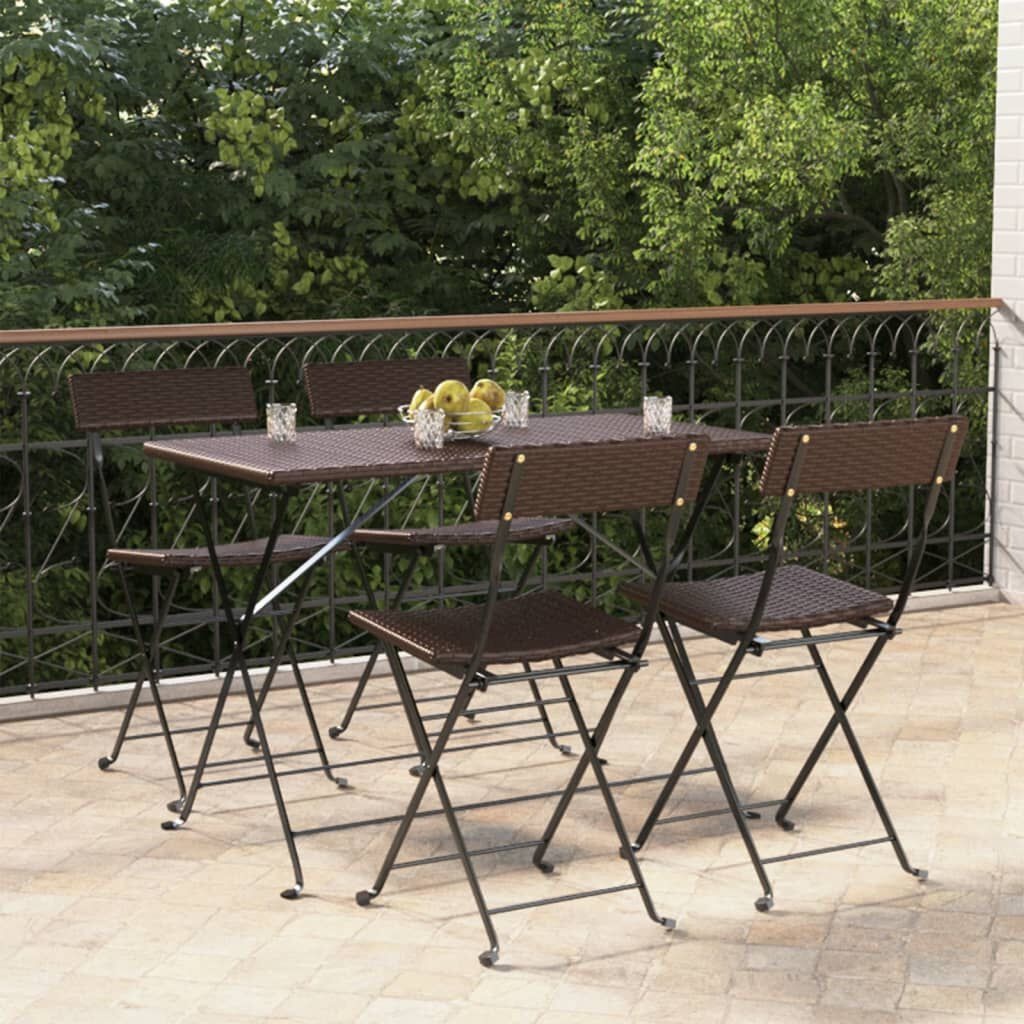 vidaXL Bistrostoelen (4) Bruin - Inklapbaar - 35% Korting!