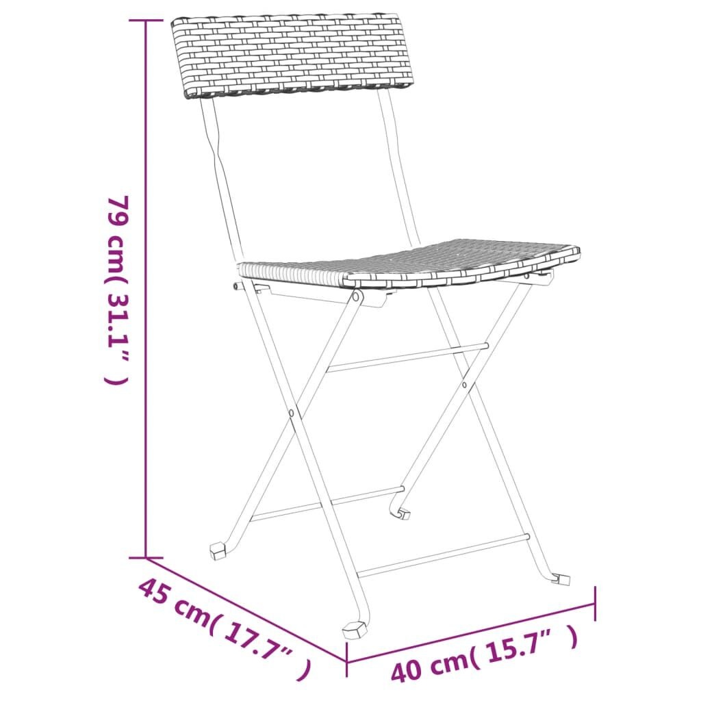 vidaXL Bistrostoelen (4) Bruin - Inklapbaar - 35% Korting!