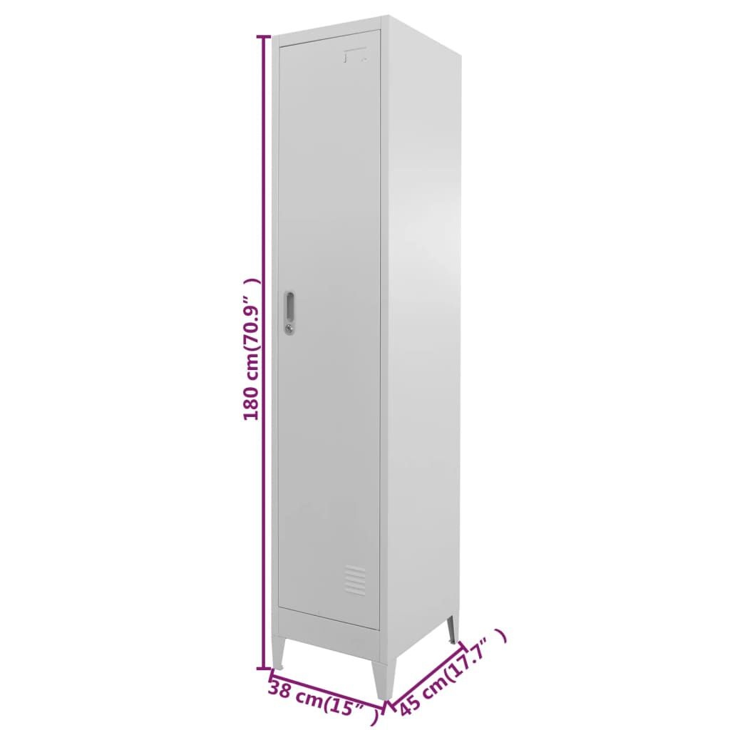 Lockerkast Grijs 38x45x180cm - 35% Korting!