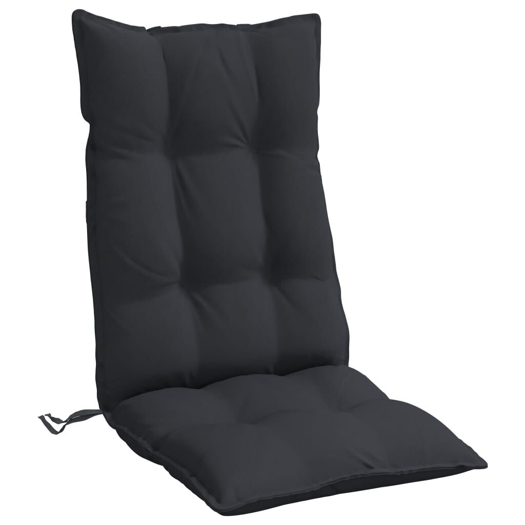 vidaXL Stoelkussens Hoge Rug Zwart (4 st) -50% Korting! Scheurtje
