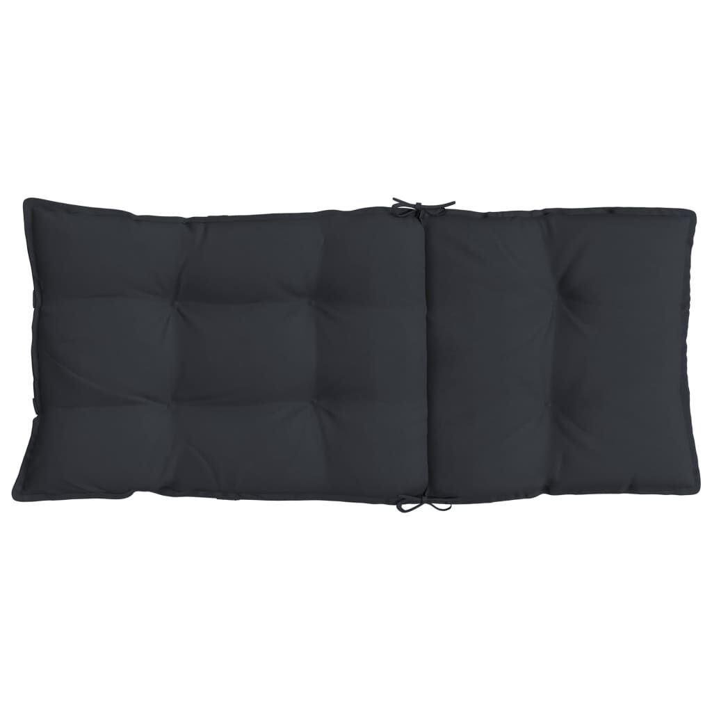 vidaXL Stoelkussens Hoge Rug Zwart (4 st) -50% Korting! Scheurtje