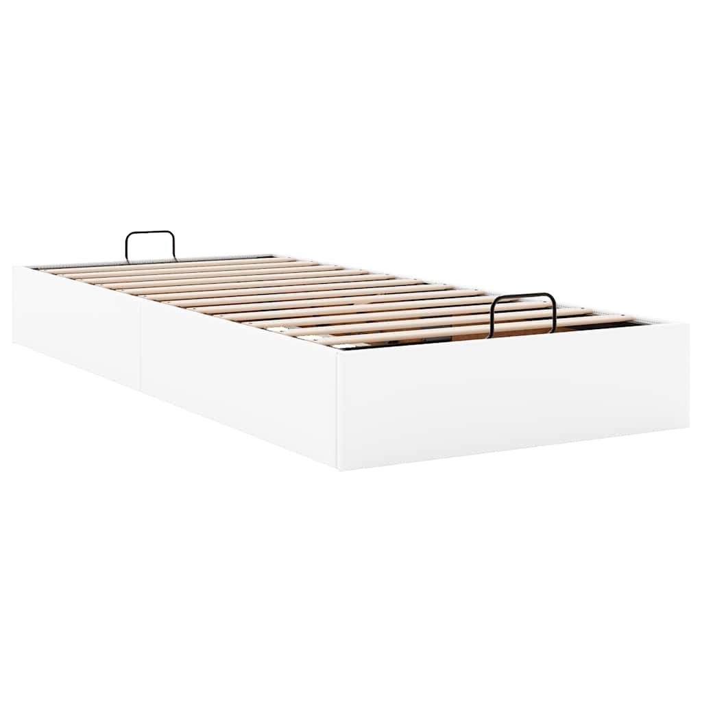 vidaXL Bedframe 100x200 cm Wit Kunstleer -35%! Zo Goed Als Nieuw