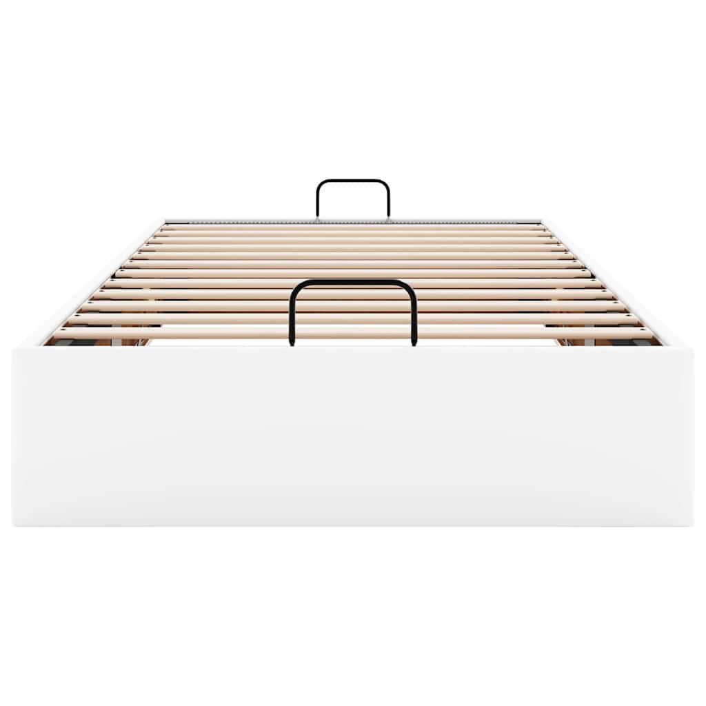 vidaXL Bedframe 100x200 cm Wit Kunstleer -35%! Zo Goed Als Nieuw