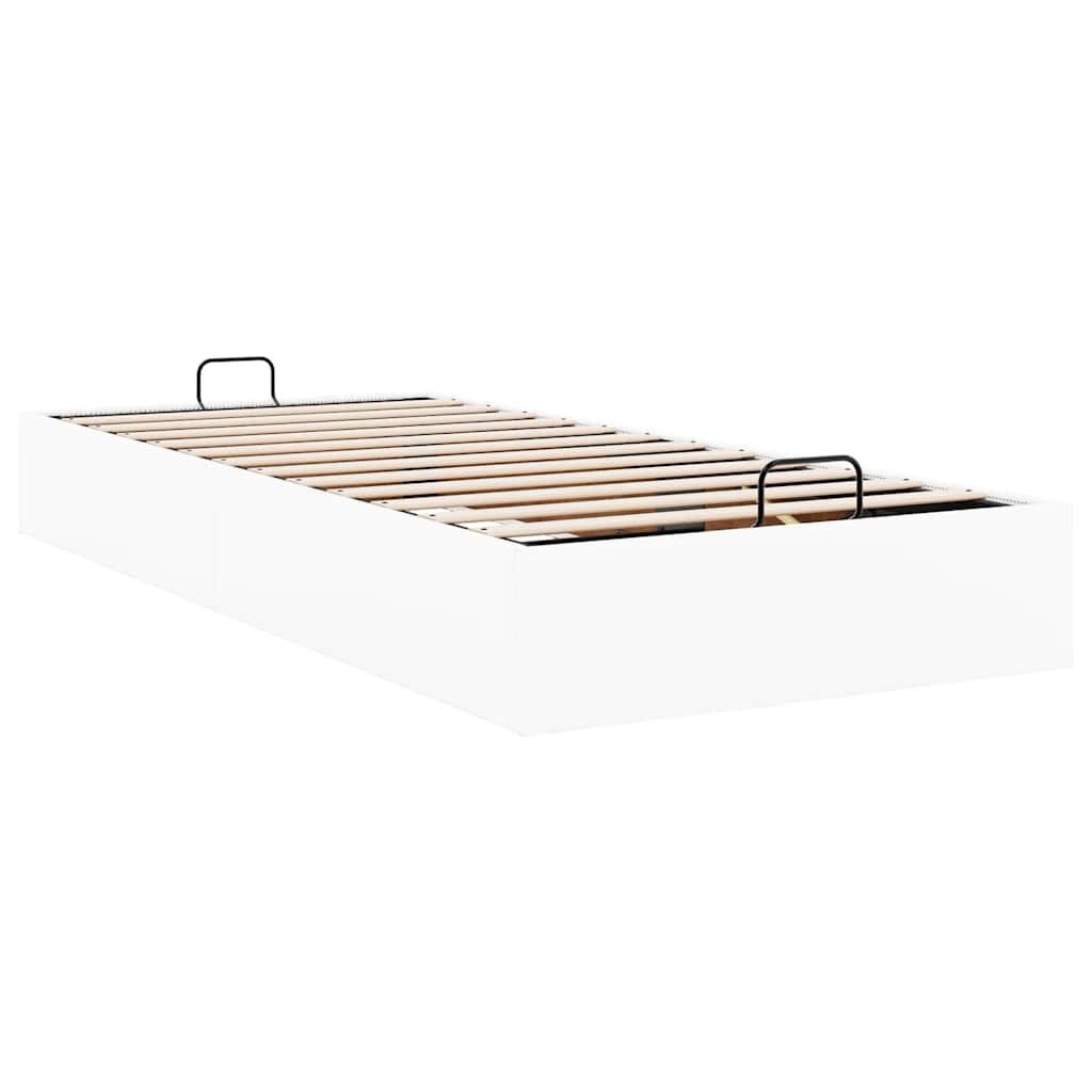 vidaXL Bedframe 100x200 cm Wit Kunstleer -35%! Zo Goed Als Nieuw