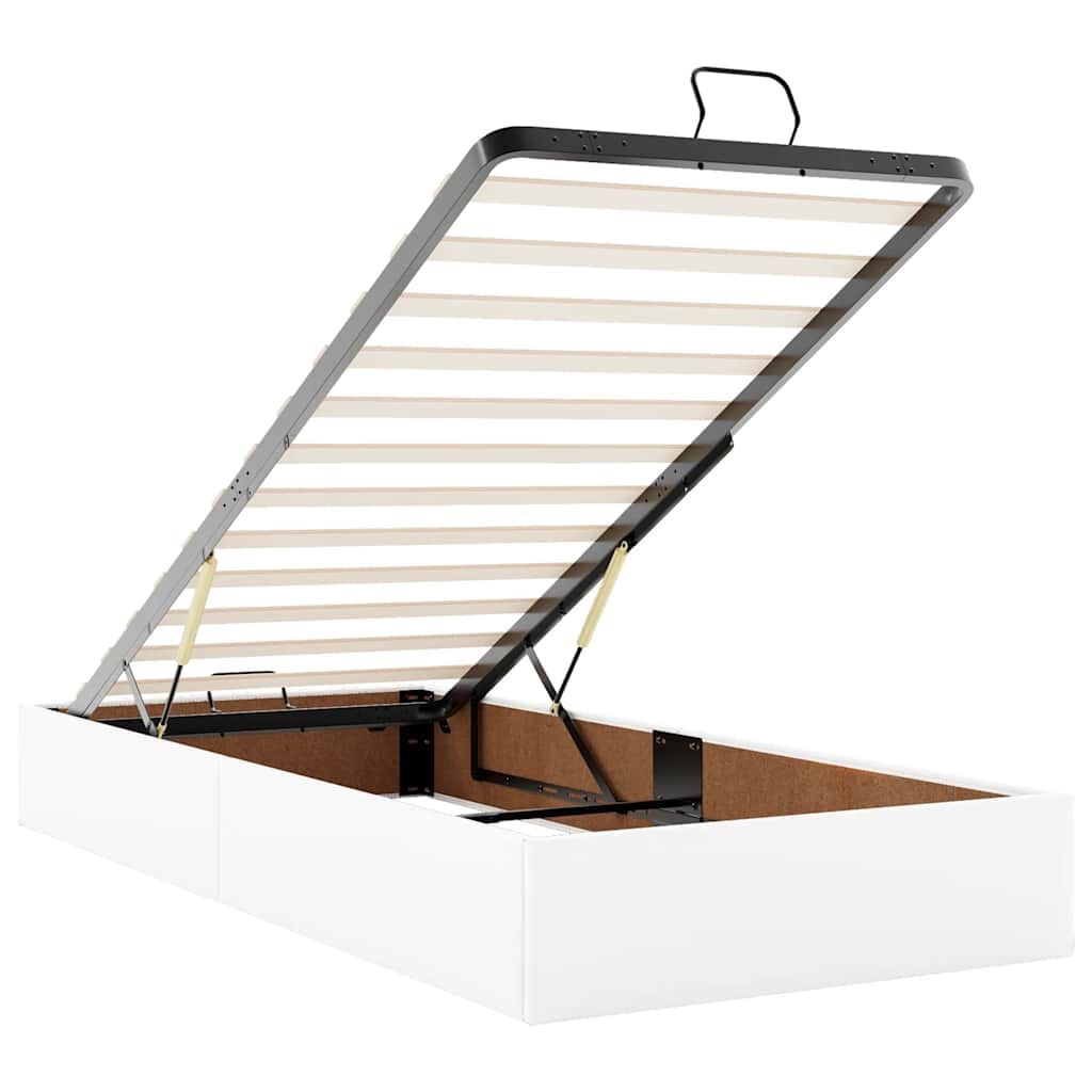 vidaXL Bedframe 100x200 cm Wit Kunstleer -35%! Zo Goed Als Nieuw