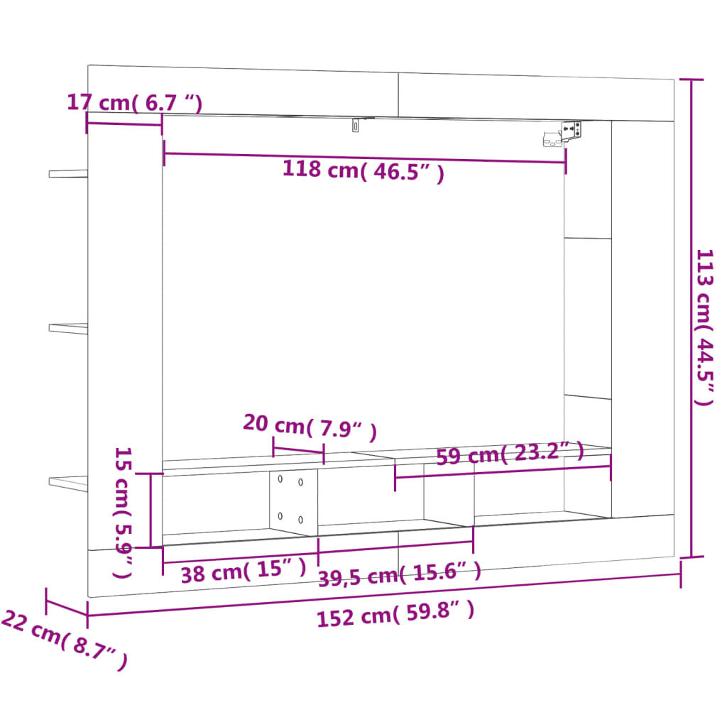 vidaXL TV-Meubel Wit 152cm - 35% Korting! Retourdeal