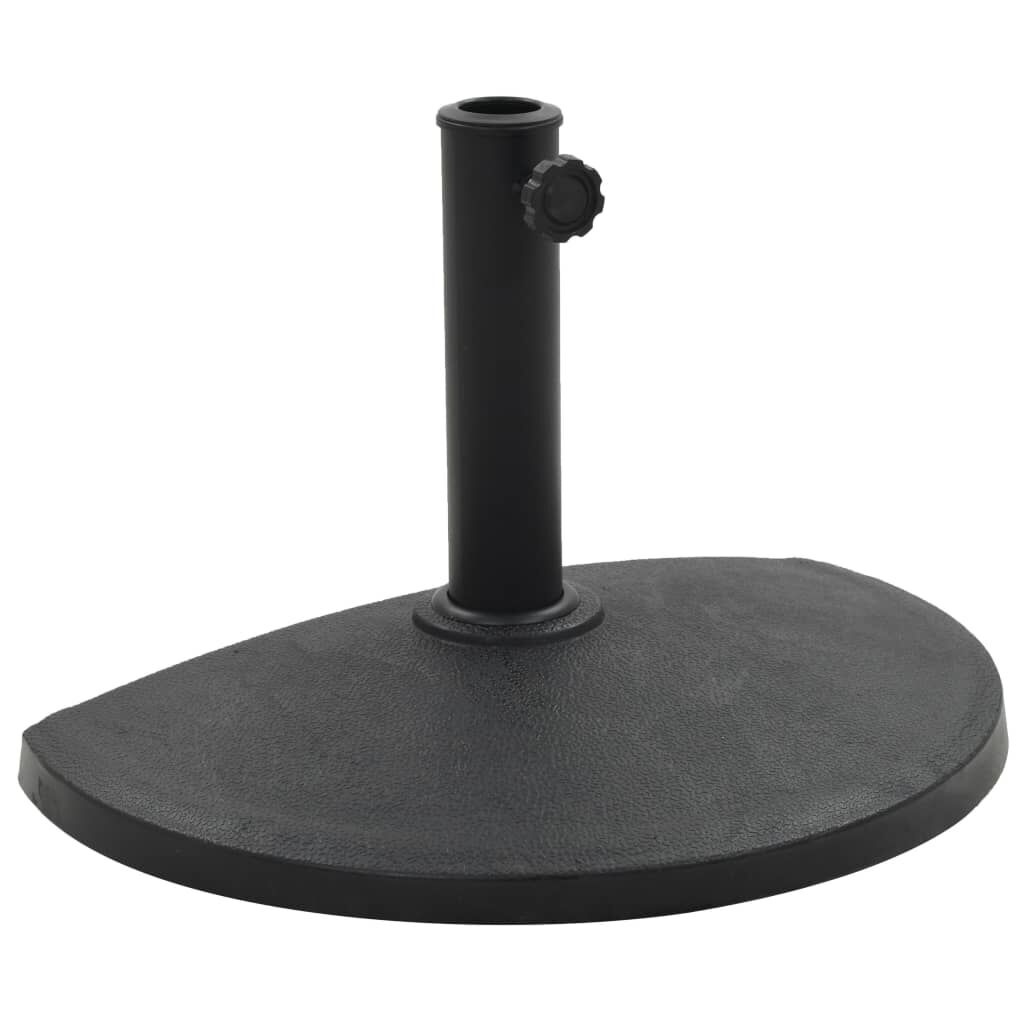 VidaXL Halfronde Parasolvoet Zwart 9kg - 35% Korting!