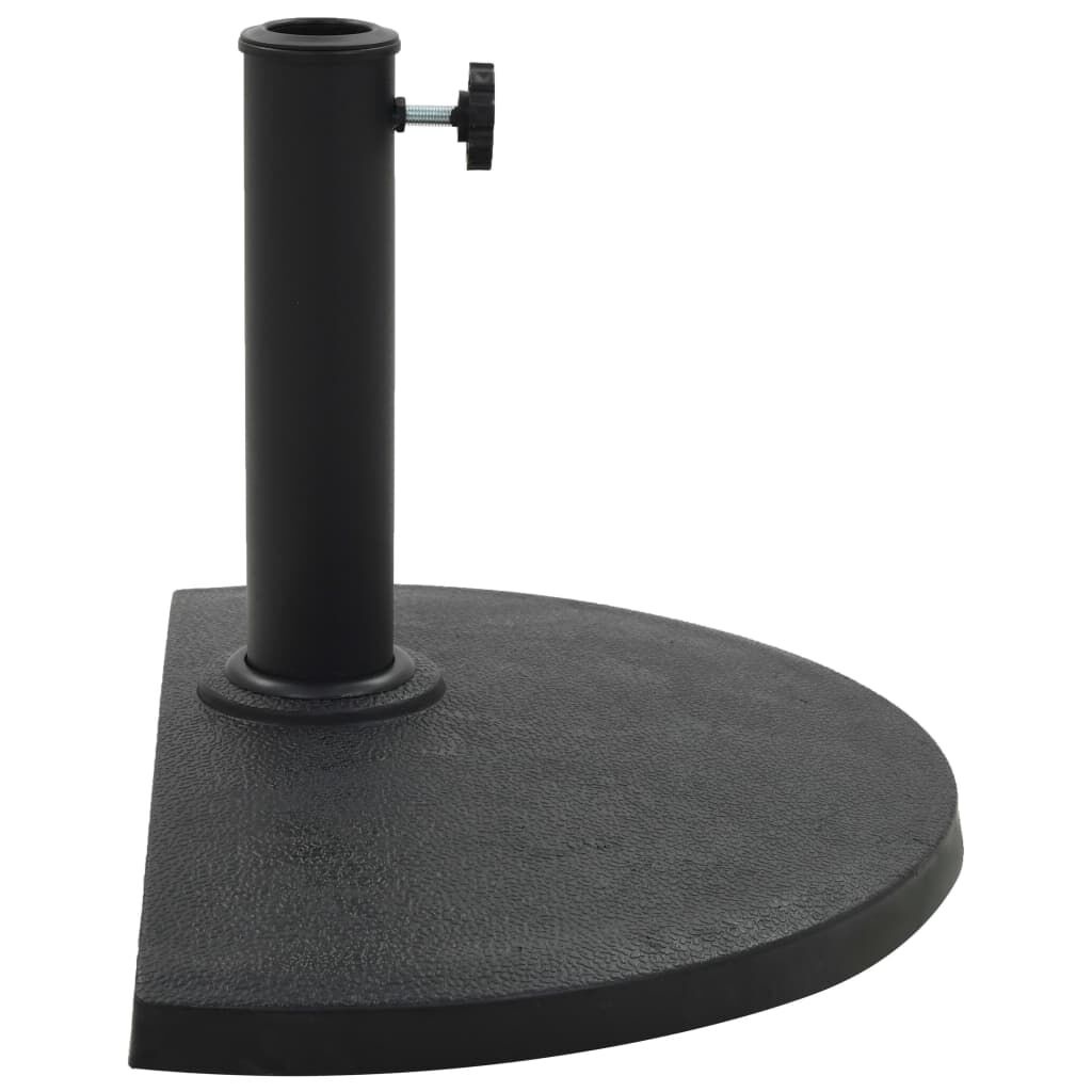VidaXL Halfronde Parasolvoet Zwart 9kg - 35% Korting!