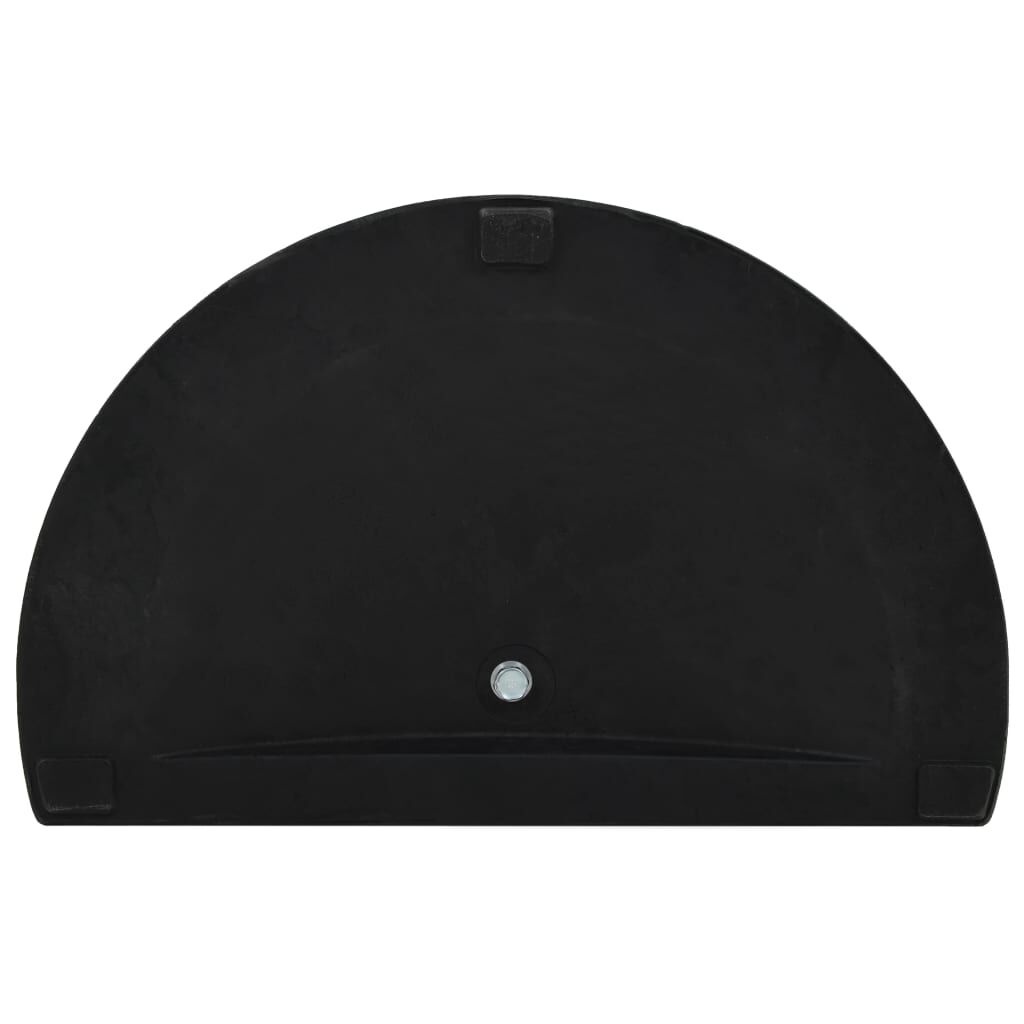 VidaXL Halfronde Parasolvoet Zwart 9kg - 35% Korting!
