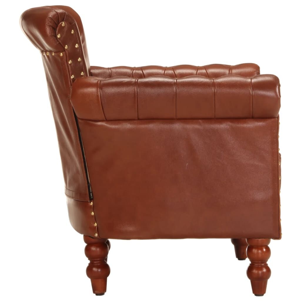 VidaXL Leren Fauteuil Bruin - 35% Korting!