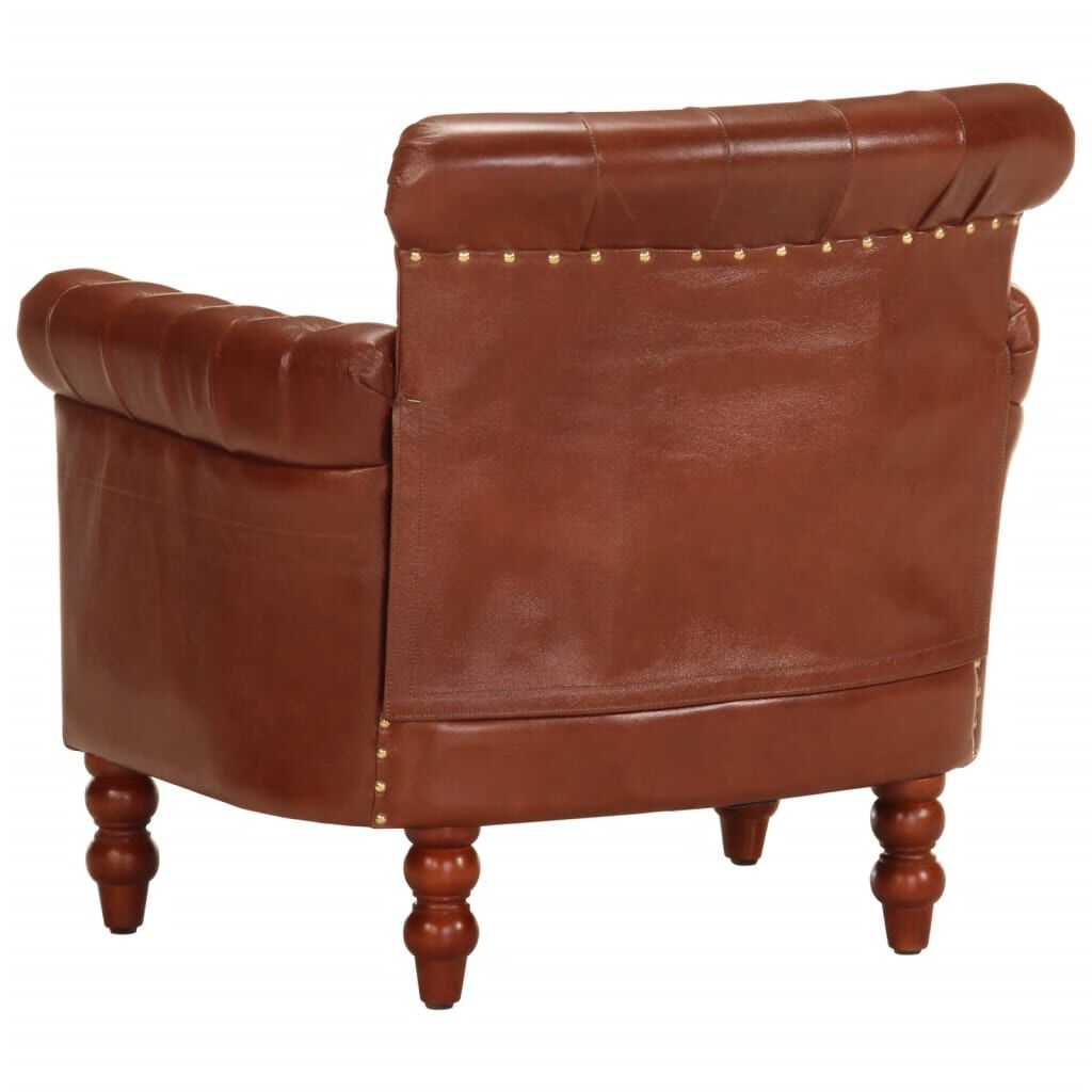 VidaXL Leren Fauteuil Bruin - 35% Korting!