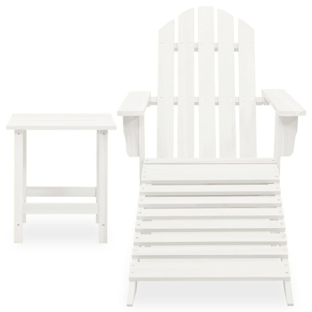 Adirondack Tuinstoel Set Wit - 50% Korting! (Lichte Schade)