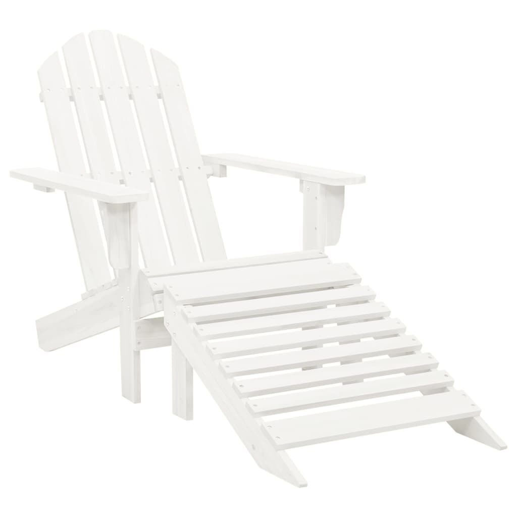 Adirondack Tuinstoel Set Wit - 50% Korting! (Lichte Schade)