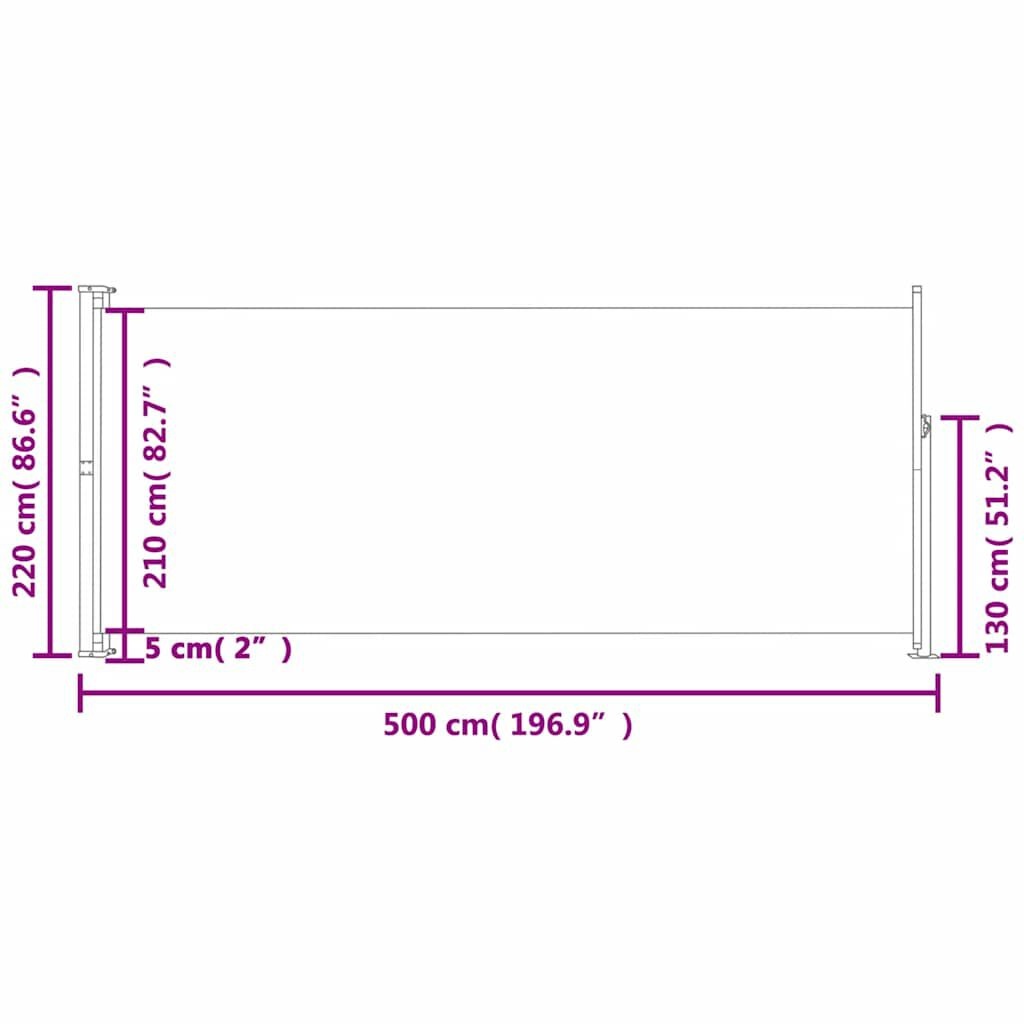 Tuinscherm Uittrekbaar Crème 220x500cm - 35% Korting!