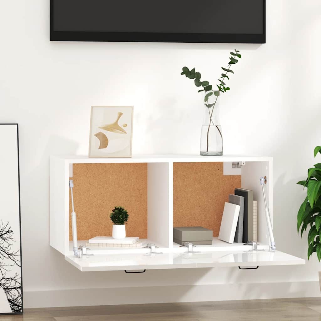 VidaXL Wandkast Wit Hoogglans 80cm - 35% Korting!
