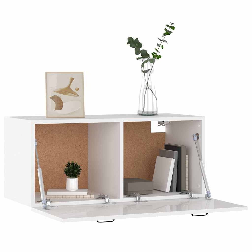 VidaXL Wandkast Wit Hoogglans 80cm - 35% Korting!