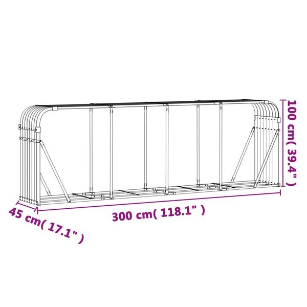 Haardhoutopslag 300cm Lichtbruin - 35% Korting!
