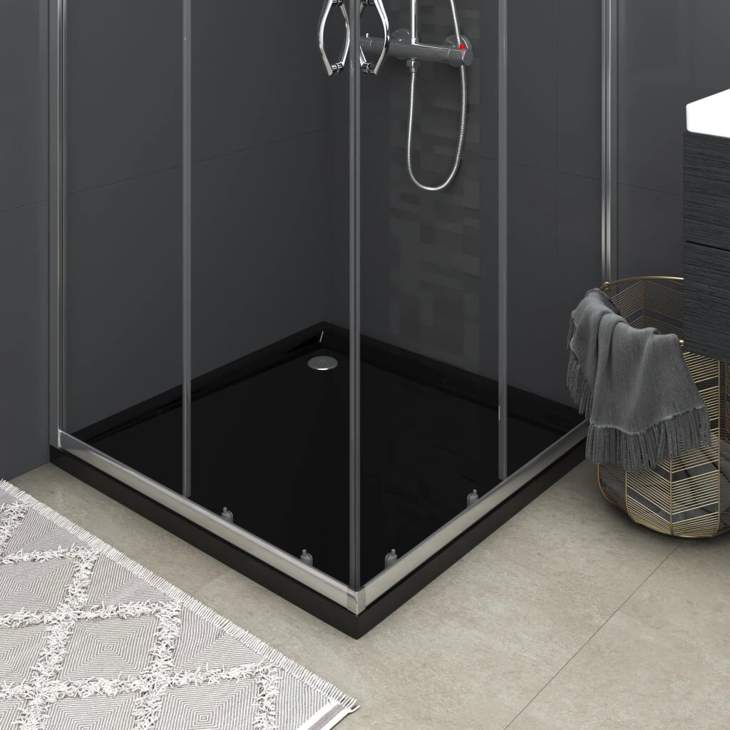 vidaXL Douchebak Vierkant 90x90 Zwart - 35% Korting!