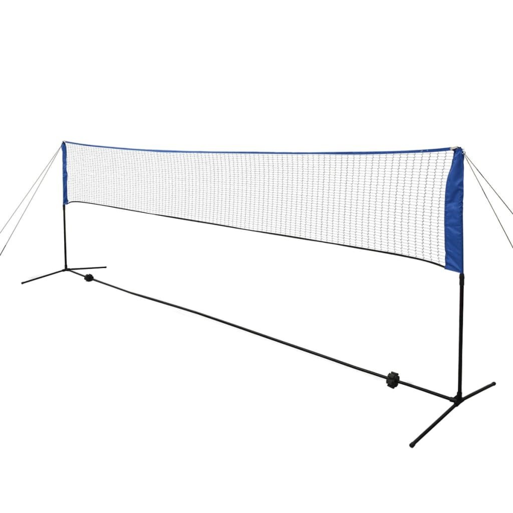 vidaXL Badmintonnet Set 500cm + Shuttles - 35% Korting!