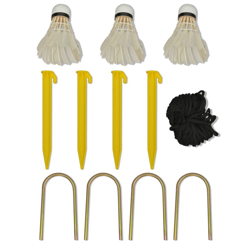 vidaXL Badmintonnet Set 500cm + Shuttles - 35% Korting!