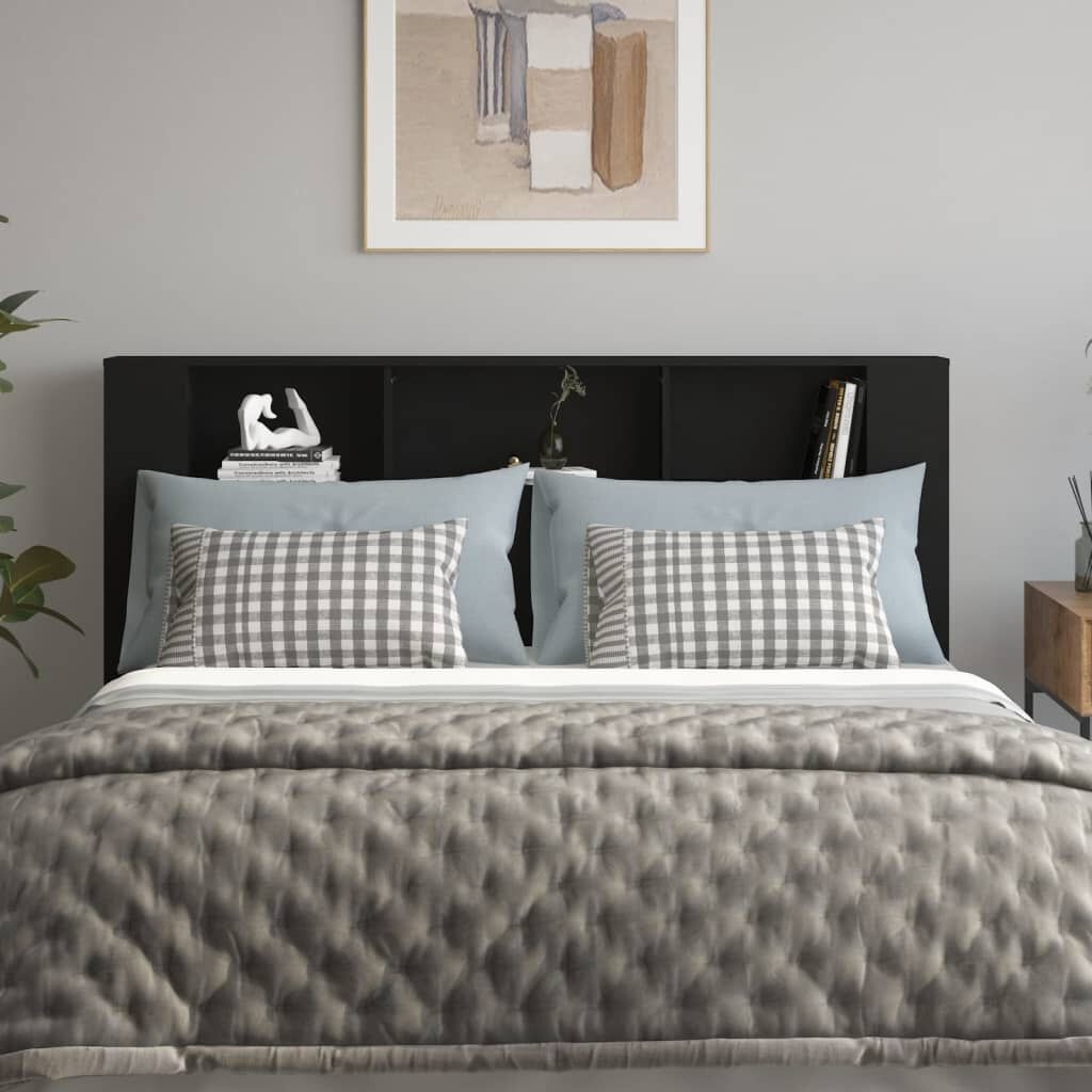 Hoofdbordkast Zwart 180cm - 35% Korting! Op=Op!